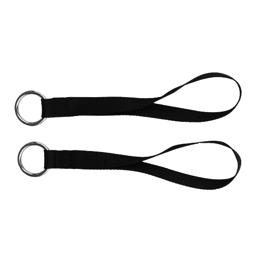 Stretch band straps for wrist and feet with o-ring to connect resistance bands