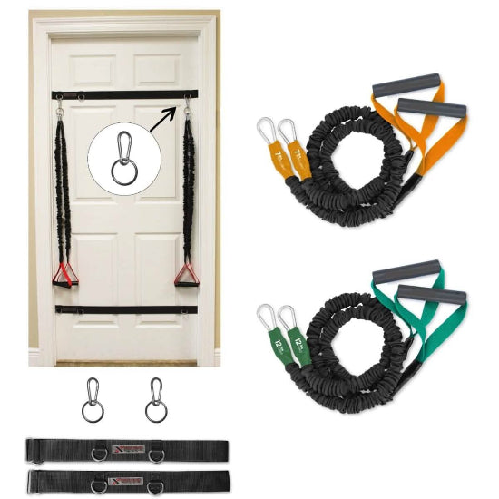 American Made Arm and shoulder rehab resistance bands made in USA compare to Crossover Symmetry. Used for Cross fit  Training. For arm and shoulder care, strength building and rehabilitation.