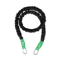 Thumbnail for 12lb Light Resistance Stackable tension bands with clip on each end. this bungee style resistance cord is designed for all workouts, exercise routine and fitness journey. covered, sheathed for your safety, to be anti-snap and long lasting. Best band on the market for a High resistance tension tube workout