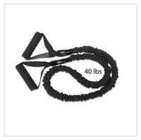 Thumbnail for FitCord Resistance Band- 6 ft Very Heavy (40lb) - FitCord Resistance Bands FitCord Resistance Band- 6 ft Very Heavy (40lb) covered resistance bands extra long for taller users. Padded handles and covered for safety
