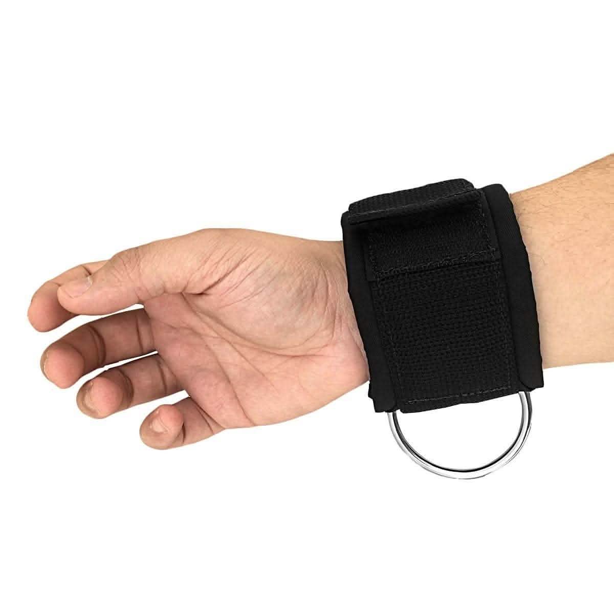 Fitness Ankle Cuffs (1 Pair) best resistance bands made in USA and covered for safety - FitCord Resistance Bands