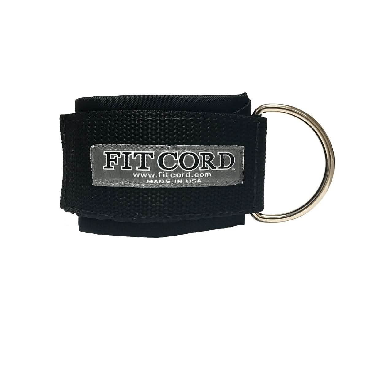 Fitness Ankle Cuffs (1 Pair) best resistance bands made in USA and covered for safety - FitCord Resistance Bands
