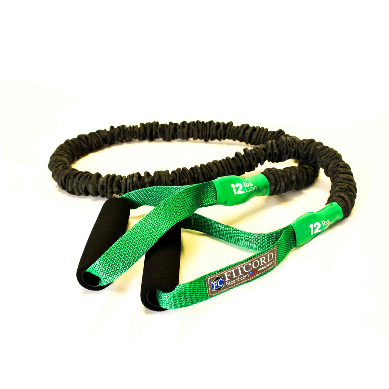 FitCord Single Bands: 4' or 6' Exercise Band with Padded Handles
