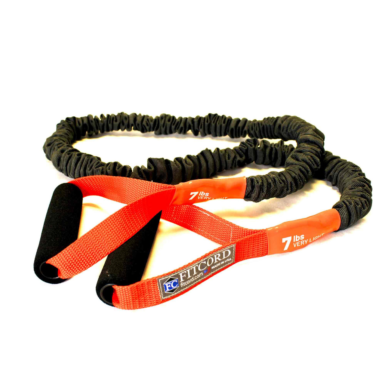 FitCord Single Bands: 4' or 6' Exercise Band with Padded Handles