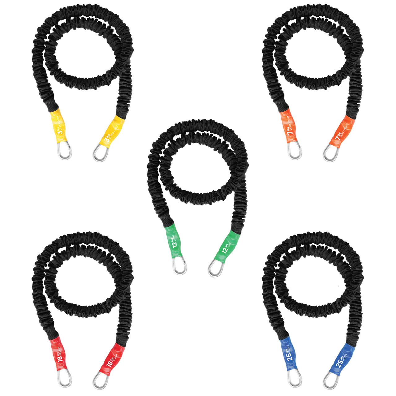 Body Sculpting Band 5-Pack (3lb/7lb/12lb/18lb/25lb)