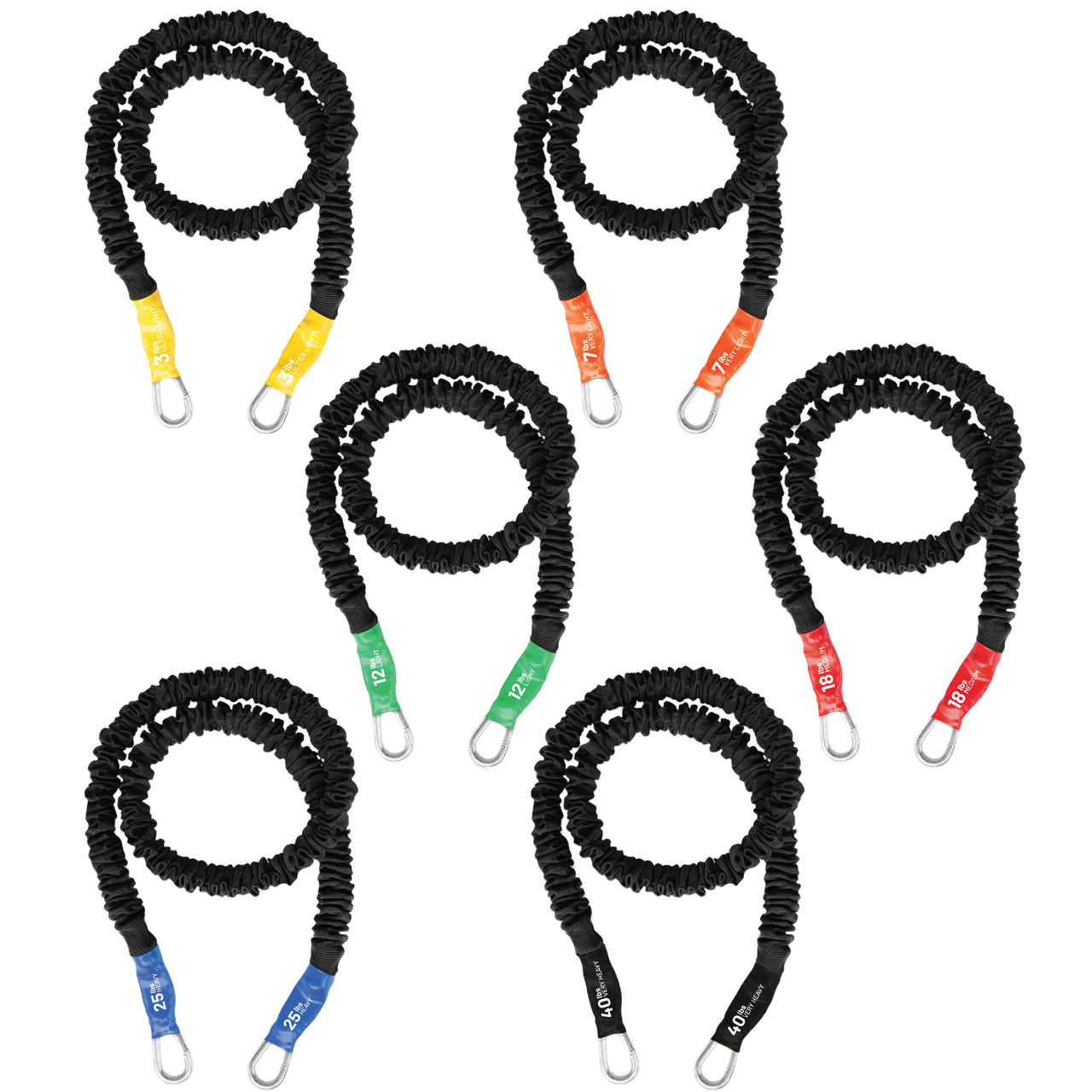 Body Sculpting Band 6-Pack (3lb/7lb/12lb/18lb/25lb/40lb)
