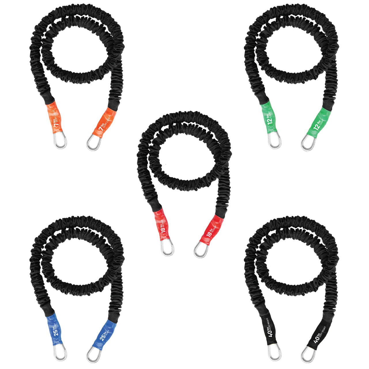 Body Sculpting Band 5-Pack (7lb/12lb/18lb/25lb/40lb)