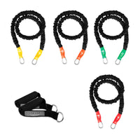 Thumbnail for Beginner resistance band kit. This kit includes light resistance bands that are stackable so you can control the resistance you workout with, and includes padded handles. 