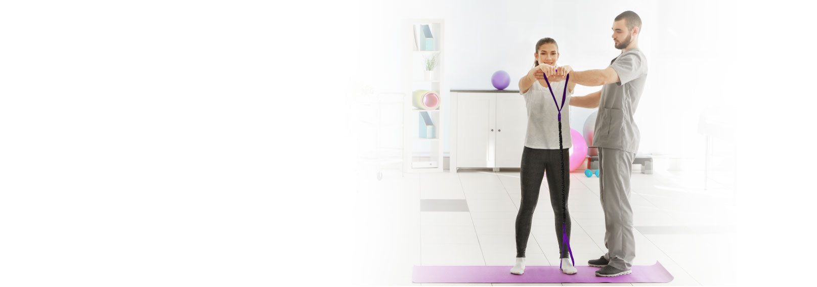 A new take on Physical Therapy bands. This unique band is designed with large loops on both ends with a covered resistance band  in between. This 1 band replaces Therabands and loop style bands, but are easier to use, more versatile and do not pinch. 