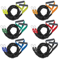 Thumbnail for X-Over Shoulder and Arm Resistance Bands- 6 Pack (3lb/7lb/12lb/18lb/25lb/40lb)