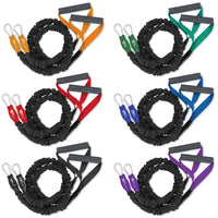 Thumbnail for X-Over Shoulder and Arm Resistance Bands- 6 Pack (7lb/12lb/18lb/25lb/40lb/55lb)