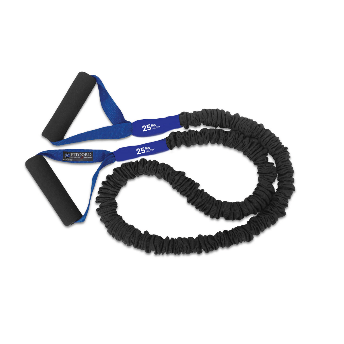 FitCord Single Bands: 4' or 6' Exercise Band with Padded Handles