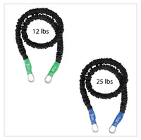 Thumbnail for Set of 2 covered resistance bands with clip for stacking. Made my FitCord in the USA. The only resistance band company in USA