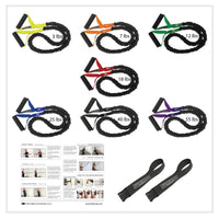 Thumbnail for American made covered resistance band home gym for weight loss, fitness, mobility, and building muscle. Best Bands on the market. Covered for safety, easy to put away, portable exercise equipment. Safest and best quality home gym available today