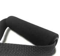 Thumbnail for Resistance bands with attached padded handles. Soft, comfortable and strong. Fitcord Resistance bands have sew in attached handles that will not break, bend or deteriorate. They also repel sweat. You cant beat these bands or handles. 