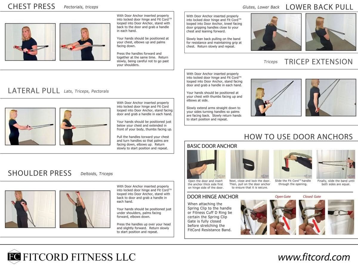 Workout Plan Simple Resistance Band Workout Door Anchor Beginner