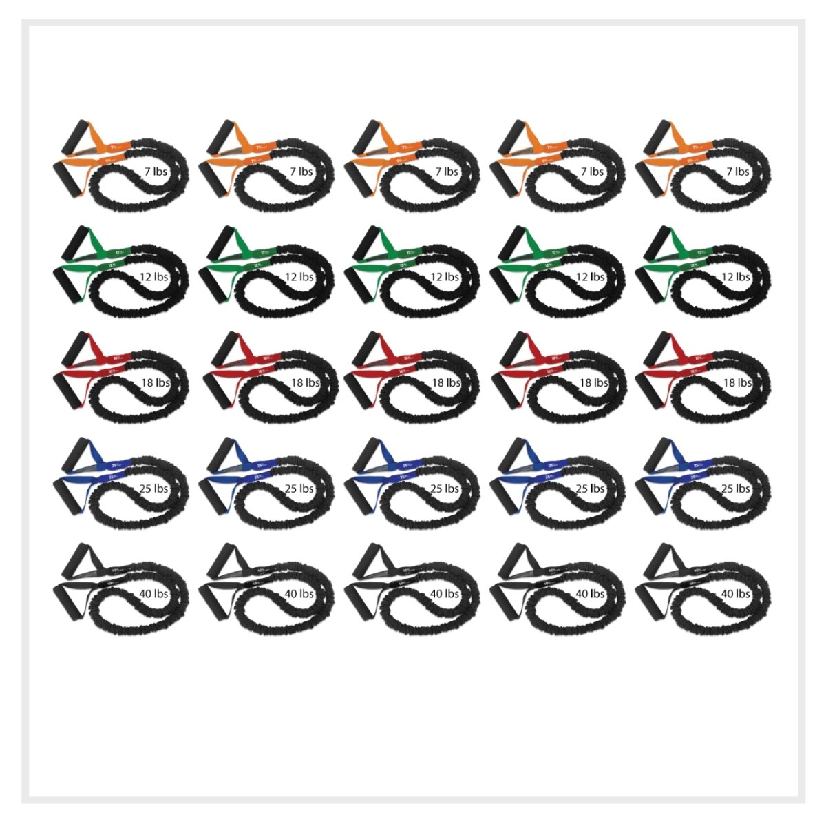 American made Covered resistance bands with handles sold in bulk at a discount for gyms, crossfit boxes, personal trainers and rehab centers. High Quality workout and exercise bands Best resistance bands on the market today