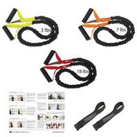 Thumbnail for FitCord REHAB Home Gym - FitCord Resistance Bands American Made resistance bands for working out at home or the gym. Great for Crossfit, rehabilitation on shoulders legs arms or back.