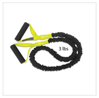 Thumbnail for Extra long American made workout band with Ultra Light resistance level. Covered for safety and has padded handles. Compare to Stroops but better quality and lasts longer