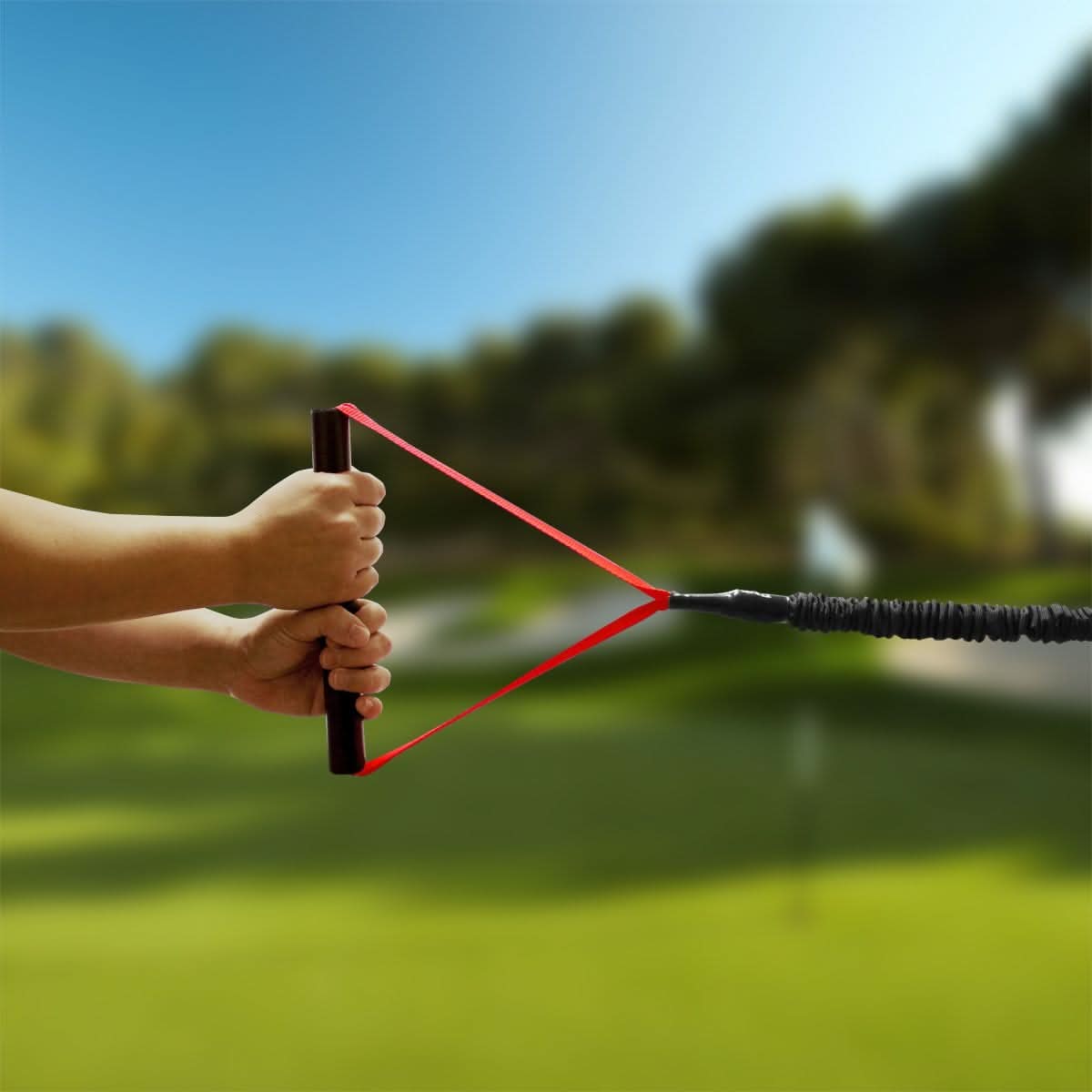 Pro-G Band Golf Swing Trainer for Women best resistance bands made in USA and covered for safety - FitCord Resistance Bands