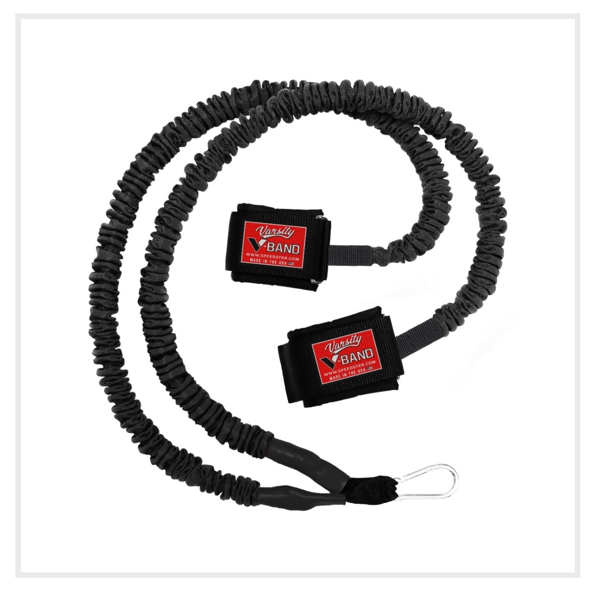 Varsity V-Band Very Heavy (40lbs) best resistance bands made in USA and covered for safety - FitCord Resistance Bands. Compare to J-Bands by Jaeger. Made in America and Covered for safety. Last 5x longer than jbands