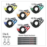 Thumbnail for covered resistance bands for arm and shoulder care and rehab designed for working out and exercising the torso and upper body by using resistance exercise tubes that are covered and safe on the upper back, arms shoulder and chest. These bands are great for body builders, building muscle, protecting the shoulder and arm, rehabilitation after a shoulder or arm injury and prtecting your rotator cuff when lifting weights, doing crossfit and even workout out.