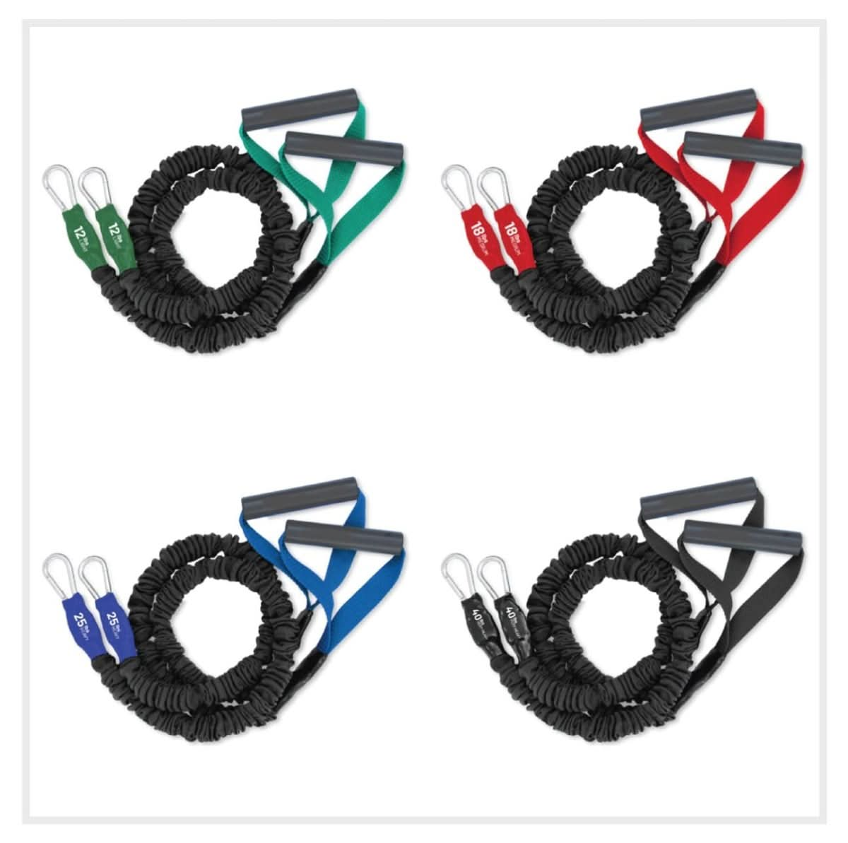 X-Over Resistance Bands- 4 Pack (12lb/18lb/25lb/40lb)