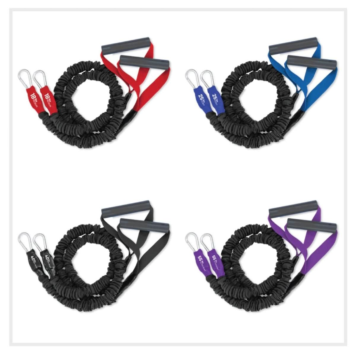 X-Over Resistance Bands- 4 Pack (18lb/25lb/40lb/55lb)